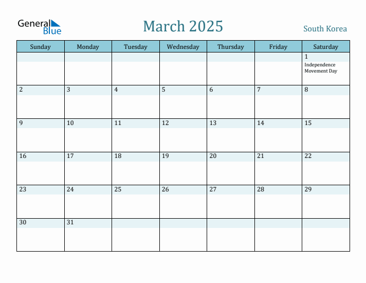 March 2025 Calendar with Holidays