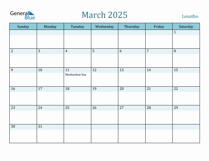 March 2025 Calendar with Holidays