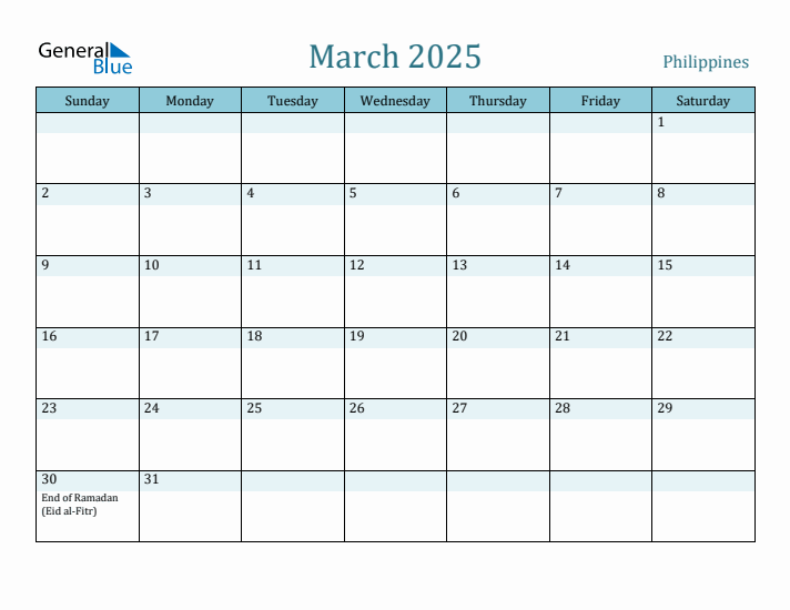 March 2025 Calendar with Holidays