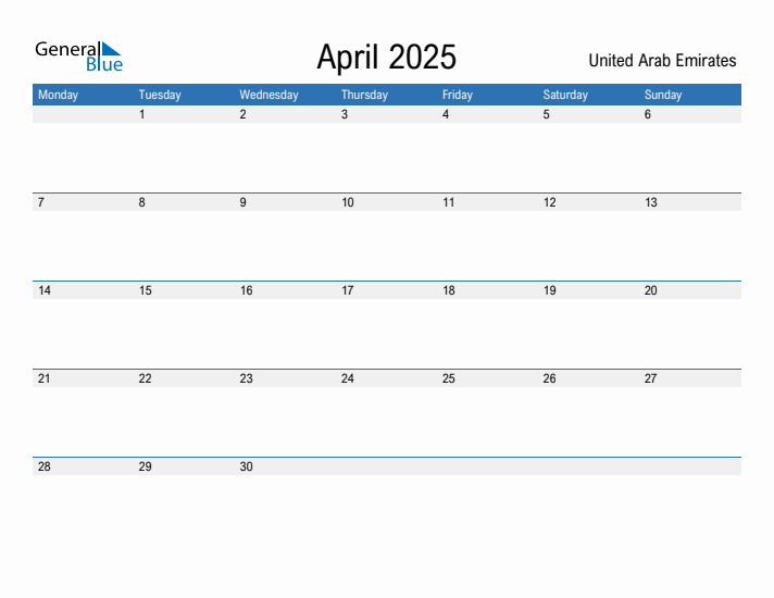 Fillable April 2025 Calendar