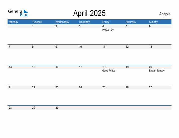 Fillable April 2025 Calendar