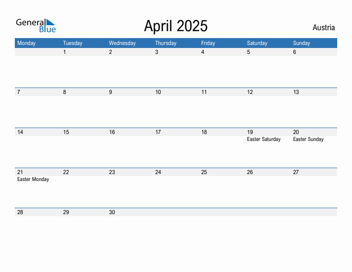 Fillable April 2025 Calendar