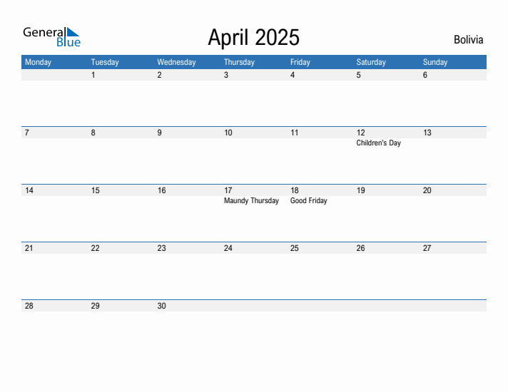 Fillable April 2025 Calendar