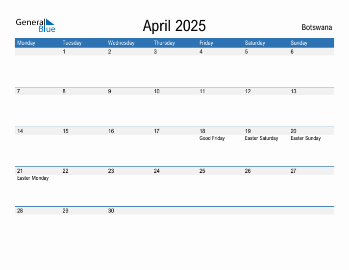 Fillable April 2025 Calendar