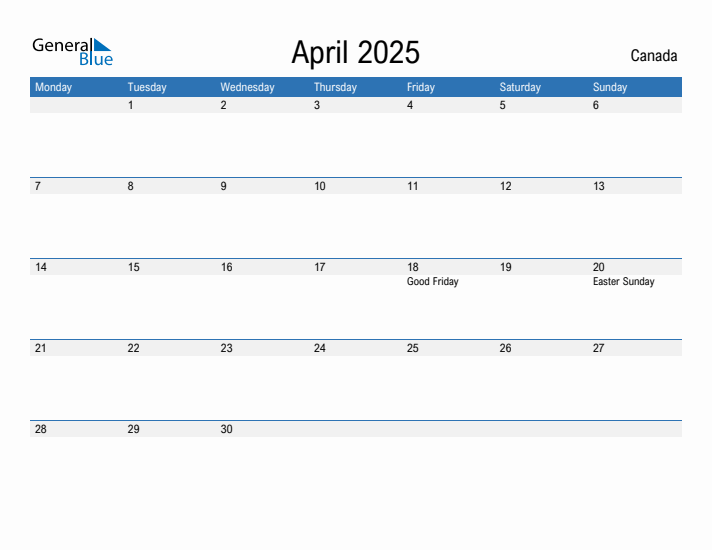 Fillable April 2025 Calendar