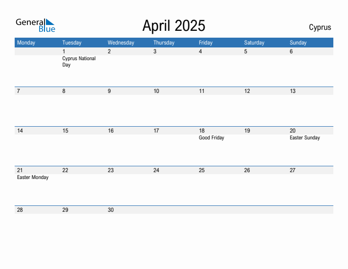 Fillable April 2025 Calendar