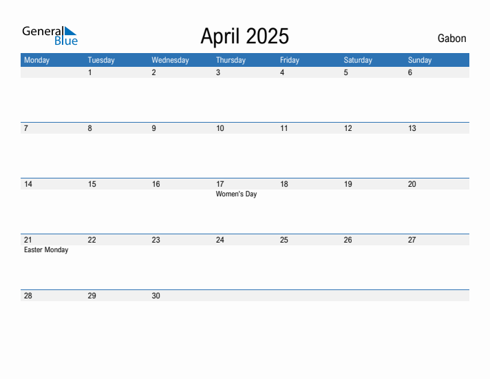 Fillable April 2025 Calendar