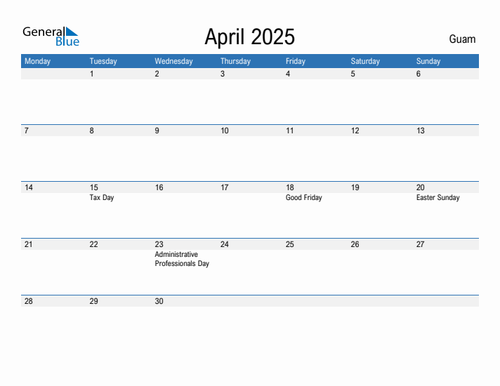 Fillable April 2025 Calendar