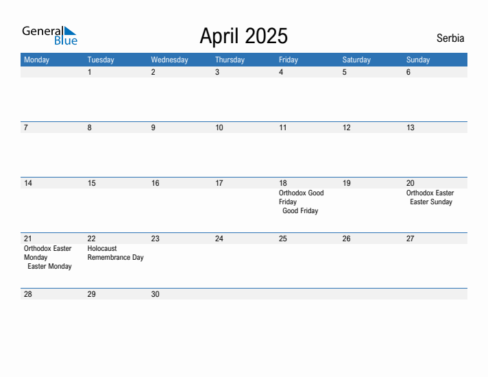 Fillable April 2025 Calendar