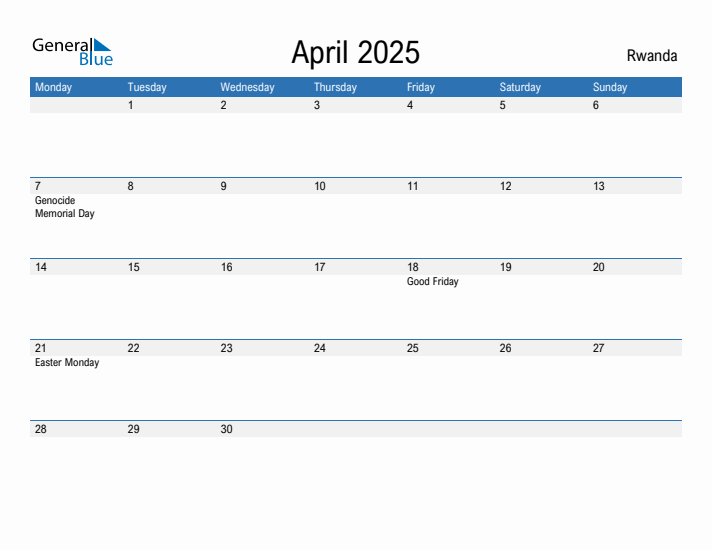 Fillable April 2025 Calendar