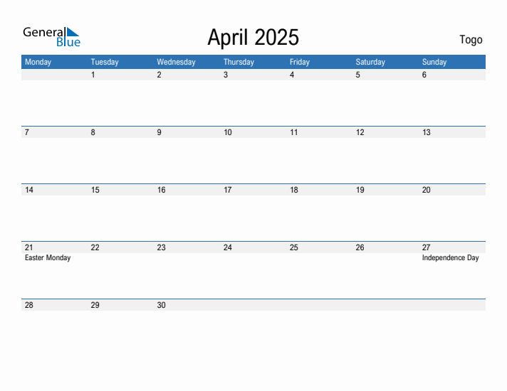 Fillable April 2025 Calendar