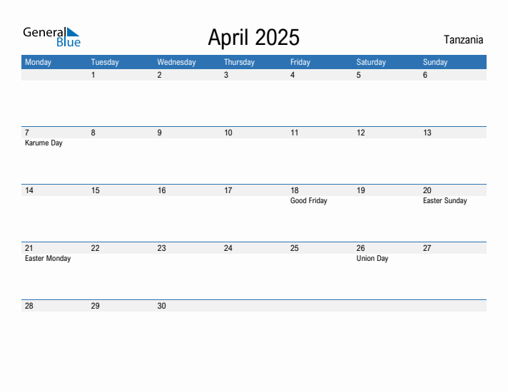 Fillable April 2025 Calendar