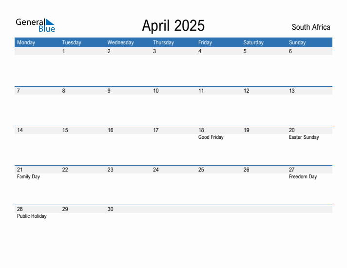 Fillable April 2025 Calendar