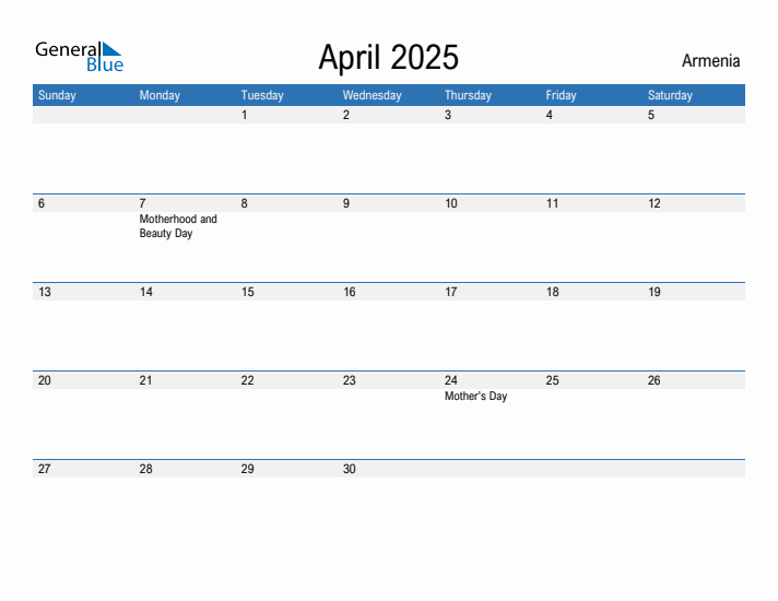 Fillable April 2025 Calendar