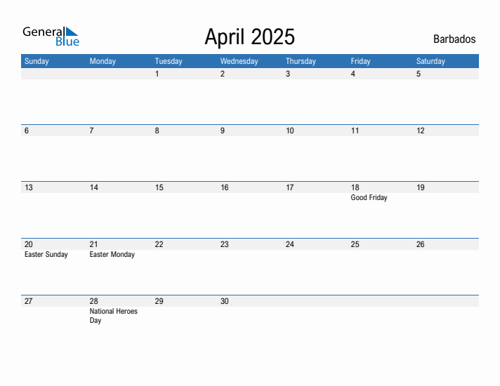 Fillable April 2025 Calendar