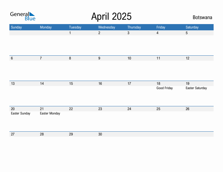 Fillable April 2025 Calendar