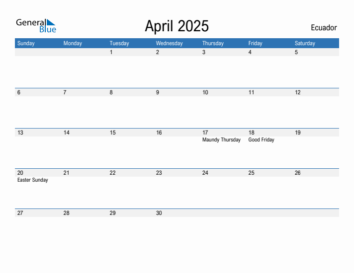 Fillable April 2025 Calendar