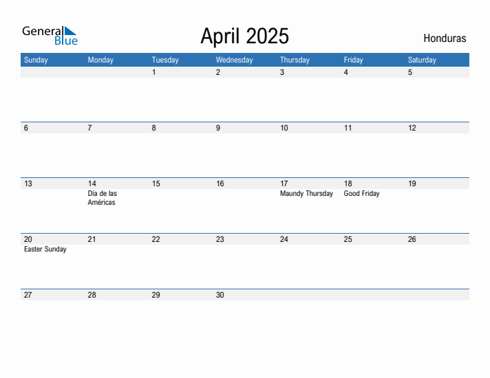 Fillable April 2025 Calendar