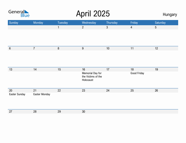 Fillable April 2025 Calendar