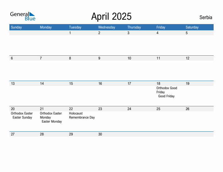 Fillable April 2025 Calendar