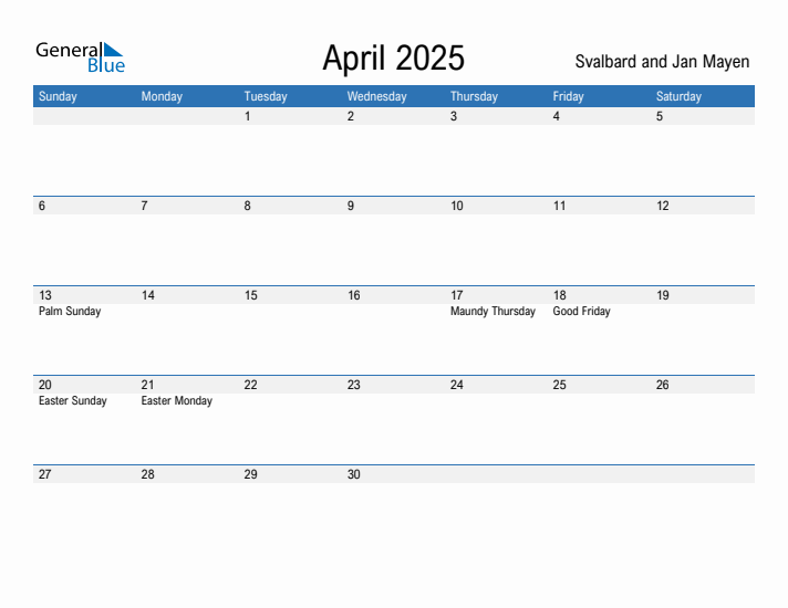 Fillable April 2025 Calendar