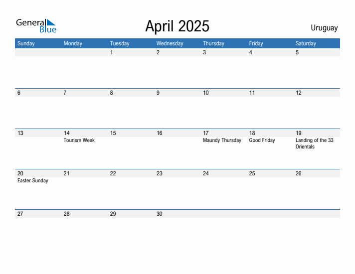 Fillable April 2025 Calendar