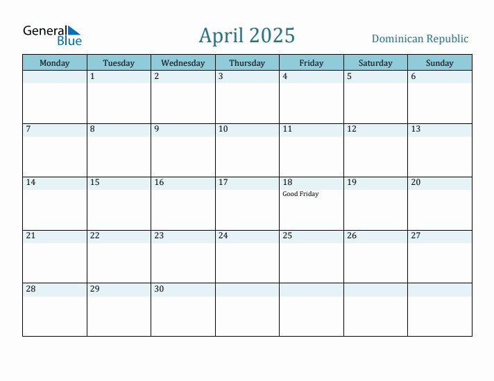 April 2025 Calendar with Holidays