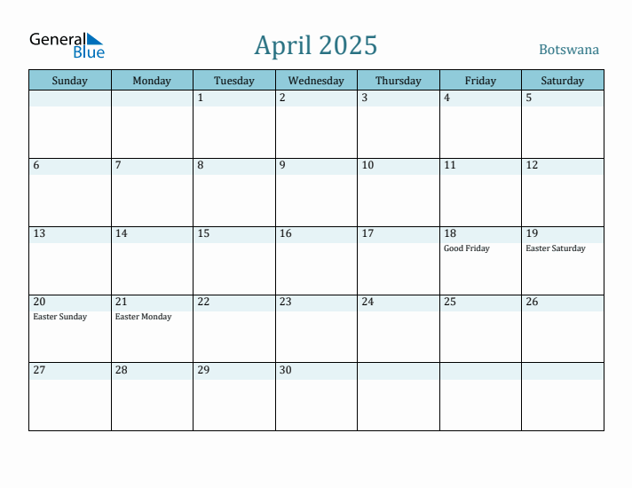 April 2025 Calendar with Holidays