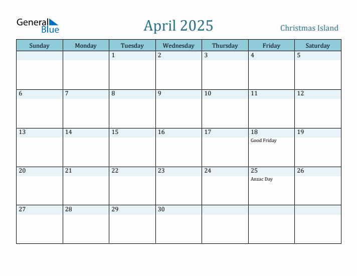 April 2025 Calendar with Holidays