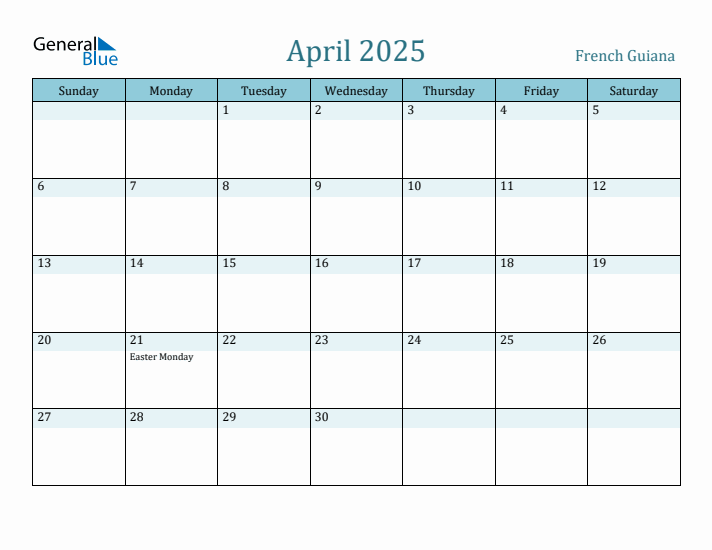 April 2025 Calendar with Holidays