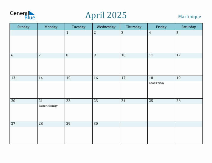 April 2025 Calendar with Holidays