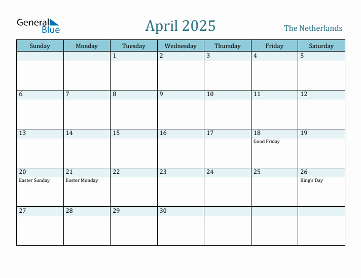 April 2025 Calendar with Holidays