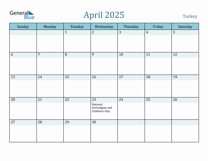 April 2025 Calendar with Holidays