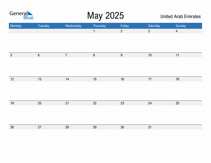 Fillable May 2025 Calendar