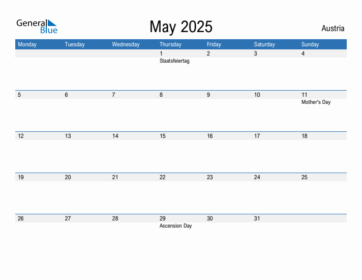 Fillable May 2025 Calendar