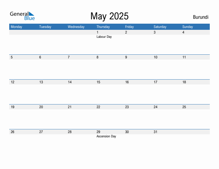 Fillable May 2025 Calendar