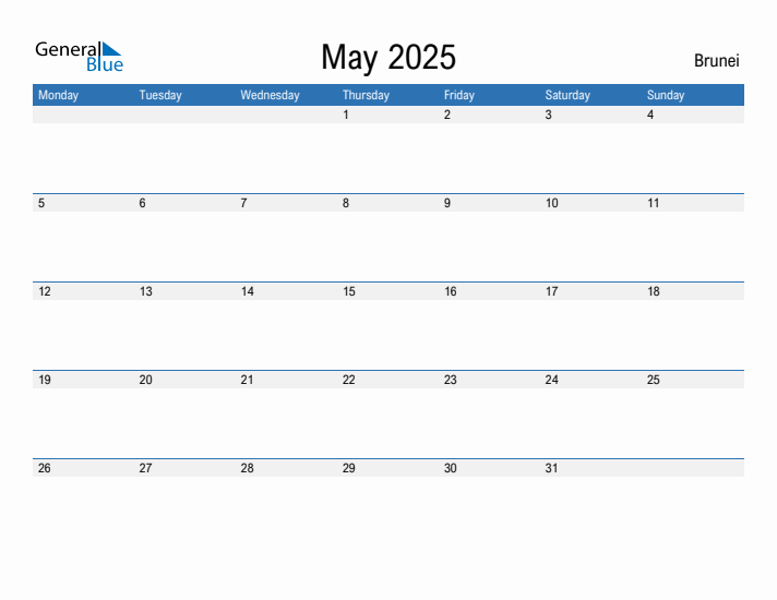 Fillable May 2025 Calendar