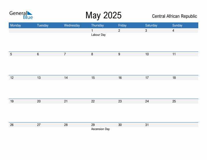 Fillable May 2025 Calendar