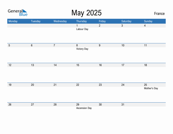 Fillable May 2025 Calendar