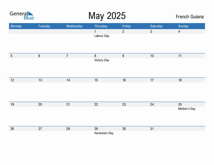 Fillable May 2025 Calendar