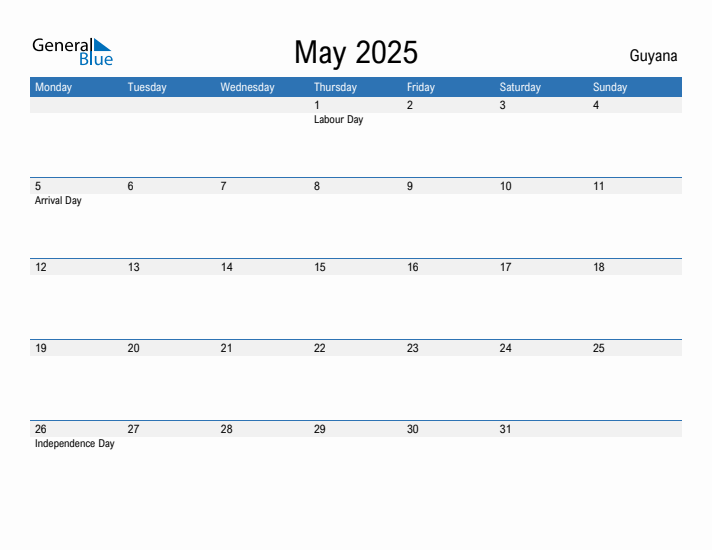 Fillable May 2025 Calendar