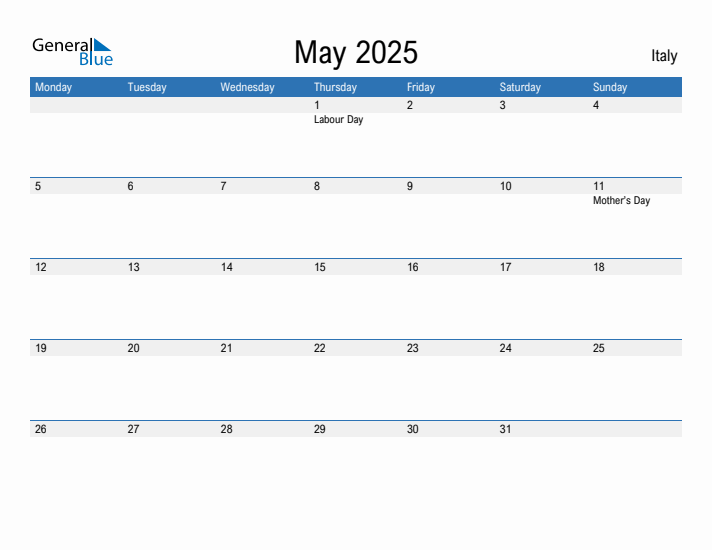 Fillable May 2025 Calendar