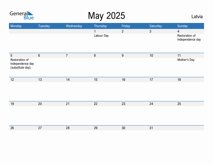 Fillable May 2025 Calendar