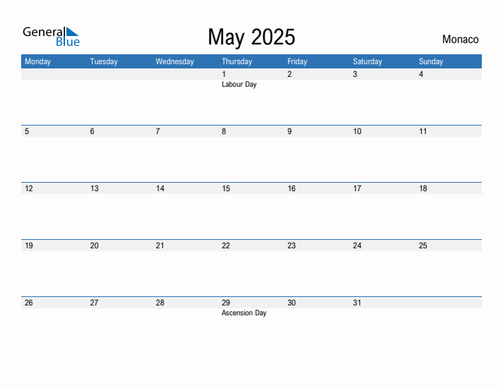 Fillable May 2025 Calendar