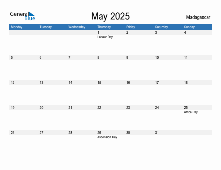 Fillable May 2025 Calendar