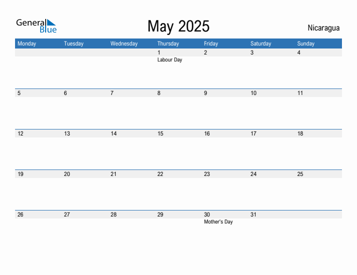 Fillable May 2025 Calendar