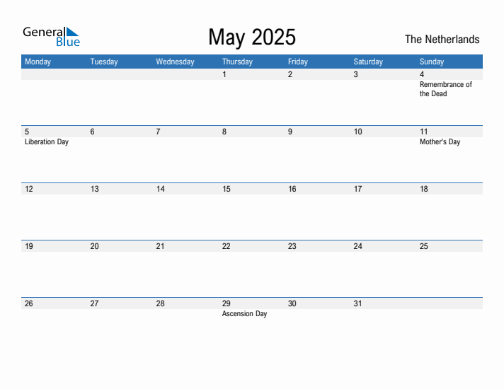 Fillable May 2025 Calendar