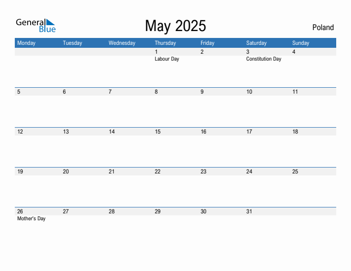 Fillable May 2025 Calendar