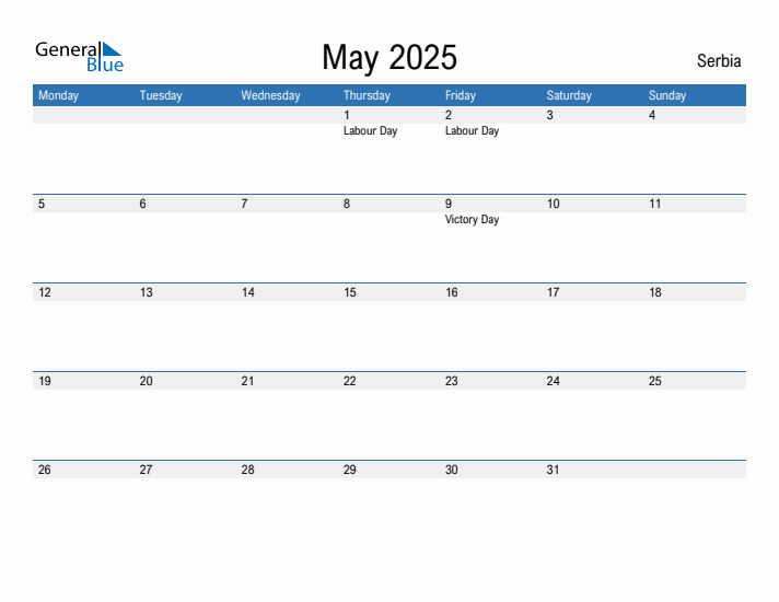 Fillable May 2025 Calendar