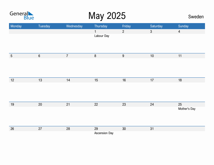 Fillable May 2025 Calendar